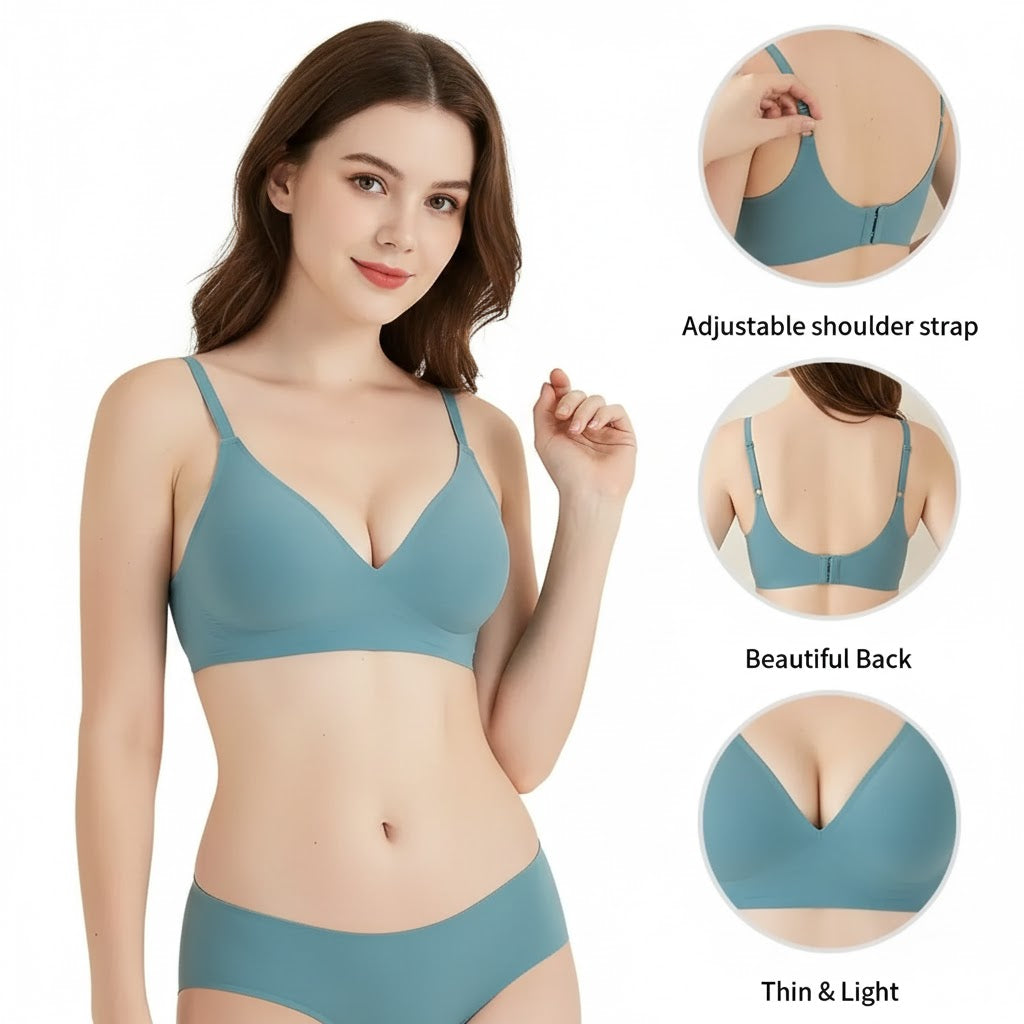 Comfy Jelly Bra - Wireless Deep V